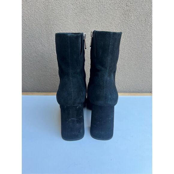 Sam Edelman Womens Sz 9 Black Suede Leather Ankle Boots Codie Block Heel Comfort - Picture 5 of 11